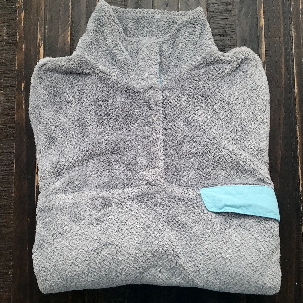 JACHS Cabin Fuzzy Fleece Snap Pullover Jacket Womens Size Small